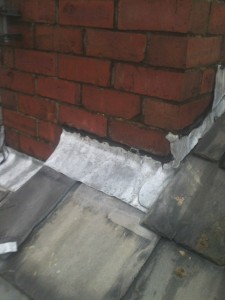 chimney was missing flashings so we replaced with new lead.